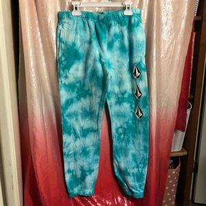 Volcom sweat pants size L-12 boys in a Tie Dye color